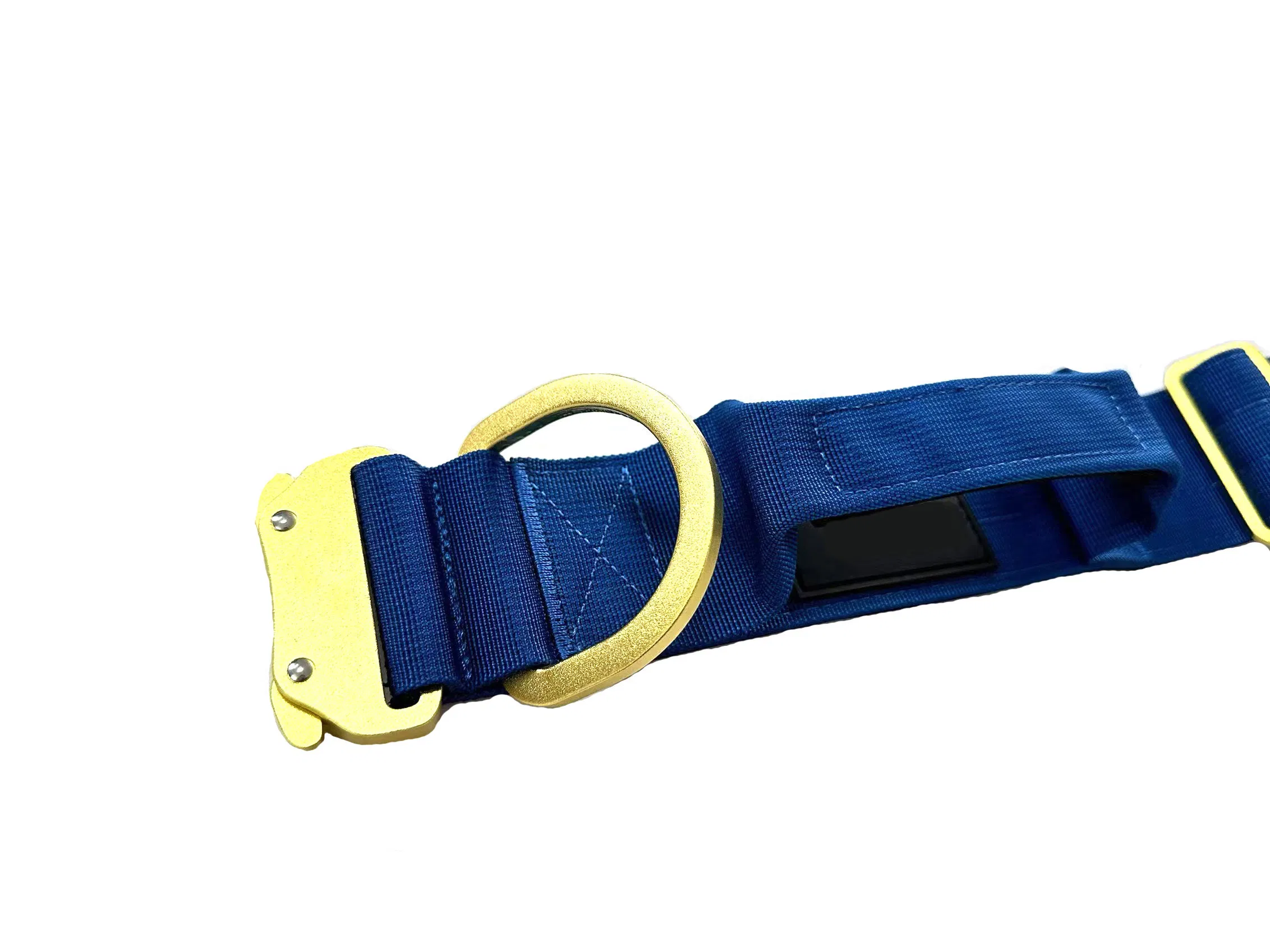 Colar de Cão Tático de Luxo Ajustável de Nylon Neoprene Macio com Almofada de Alumínio e Alça Personalizado 2 Polegada com Logotipo