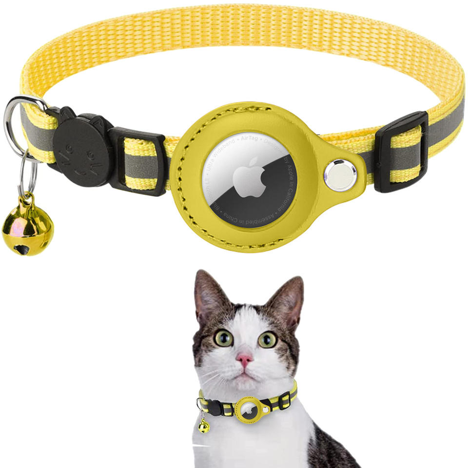 Rastreadores de GPS para cães da Apple, colar anti-perda para gatos, sino, colar refletivo