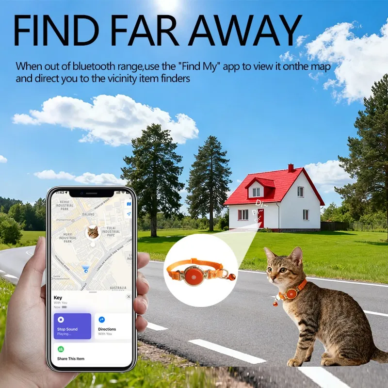 Coleira de Localização GPS Inteligente Personalizada para Rastreador de Animais de Estimação Estiloso