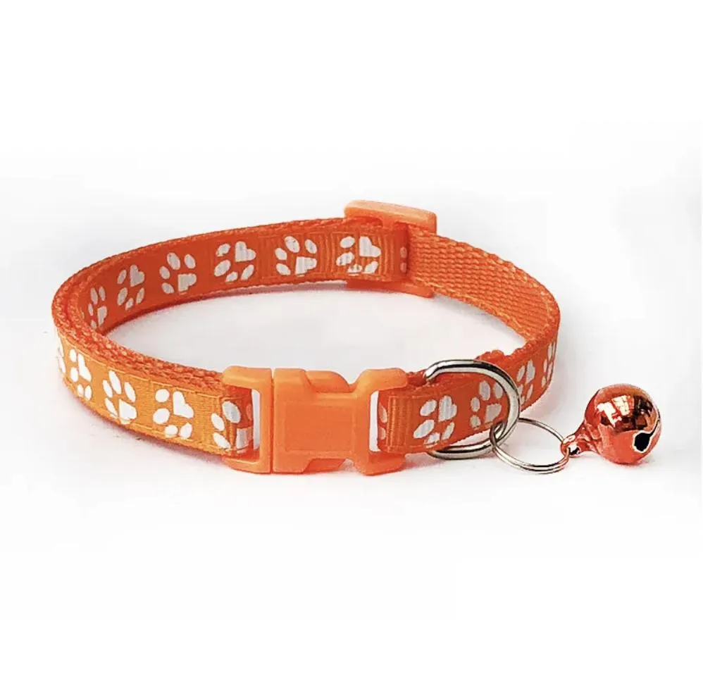 colar de gato retrátil de nylon colorido popular e barato em estoque