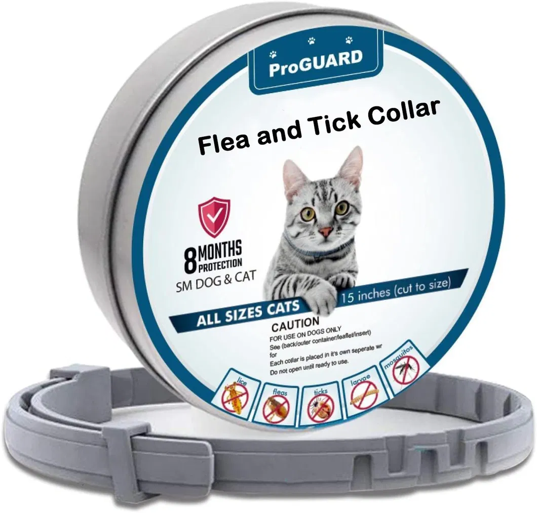 Tratamento Natural para Pulgas de Gato, Coleira Ajustável para Pulgas e Carrapatos, Proteção contra Pulgas por 6 Meses, Vendas Diretas de Fábrica