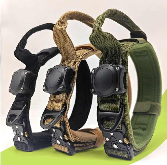 Coleira GPS à prova d'água Airtag 100% para cães de médio e grande porte, coleira ajustável para cães