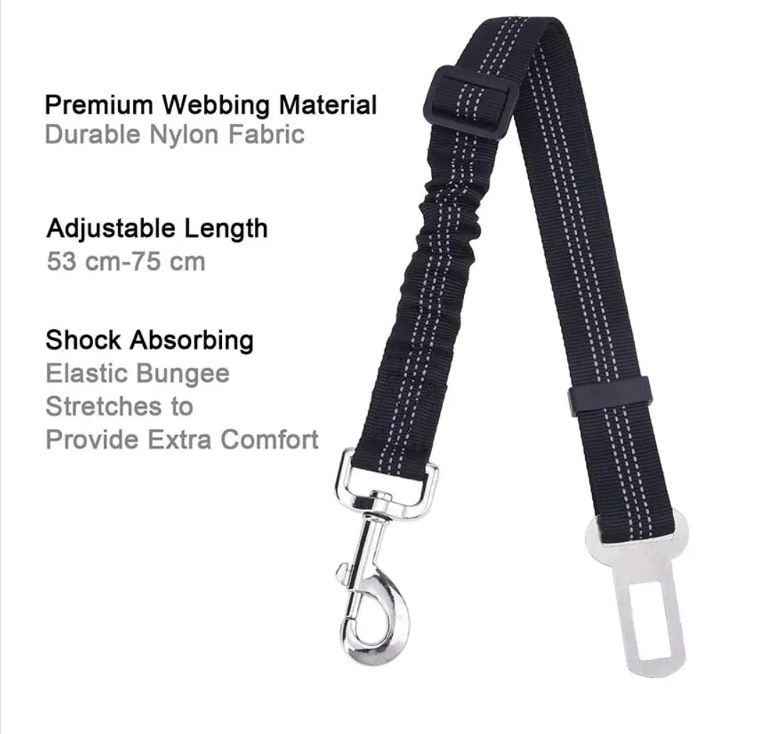 Coleira de carro para cães pequenos, cinto de segurança para carro, nylon retrátil, coleira refletiva, acessórios para pets, viagem