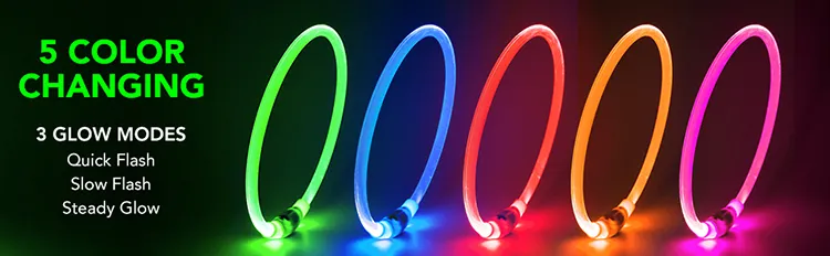Colar de Cão Personalizado em TPU com LED, Tamanhos P, M e G, Recarregável por USB, Fácil de Cortar