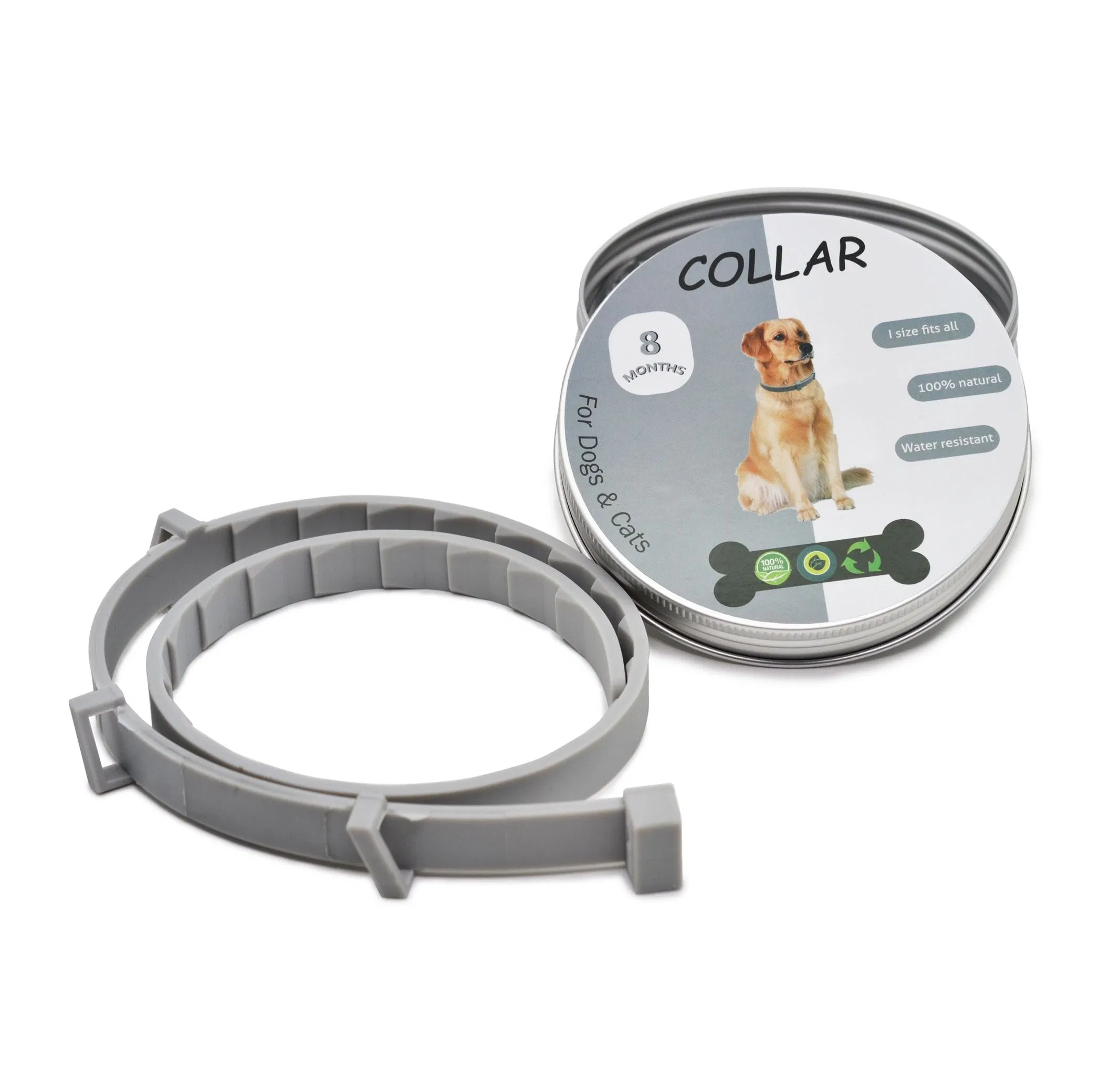 Coleira de Pulgas à Prova d'Água de Silicone Ecológica para Cães e Gatos