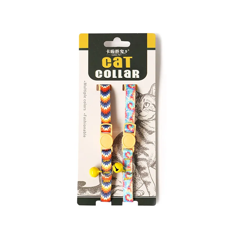 Coleira Personalizada para Gato, Fivela de Segurança Anti Asfixia, Colar Ajustável, Anti Perda para Gatinhos, Decoração com Sino, Coleira para Pescoço