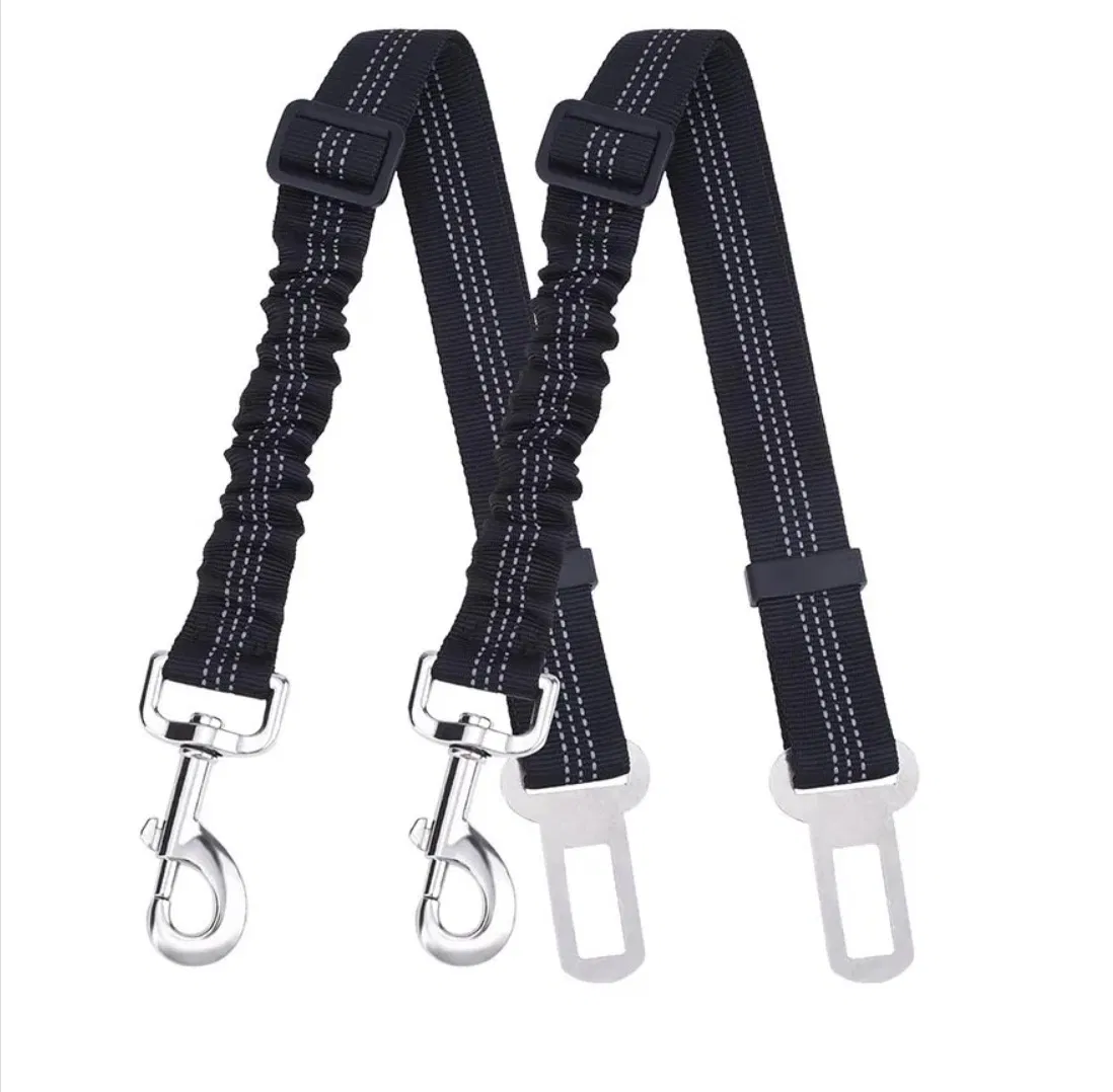 Coleira de carro para cães pequenos, cinto de segurança para carro, nylon retrátil, coleira refletiva, acessórios para pets, viagem