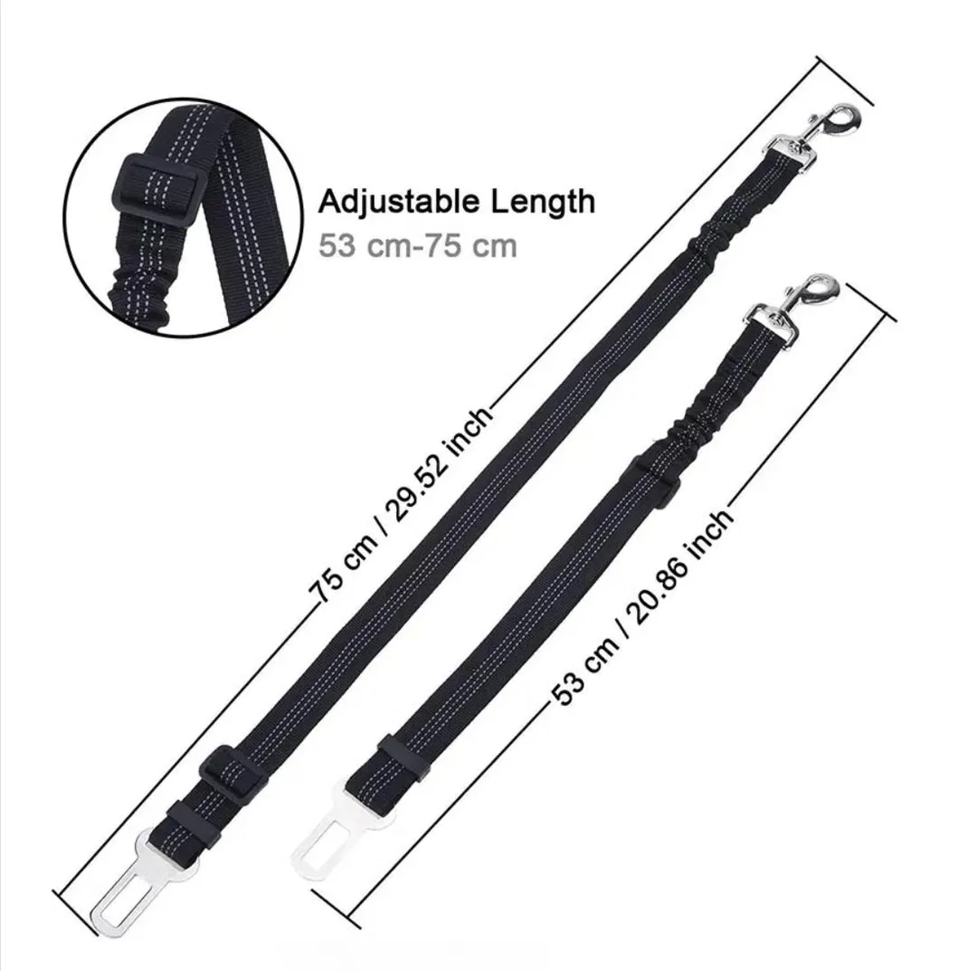 Coleira de carro para cães pequenos, cinto de segurança para carro, nylon retrátil, coleira refletiva, acessórios para pets, viagem