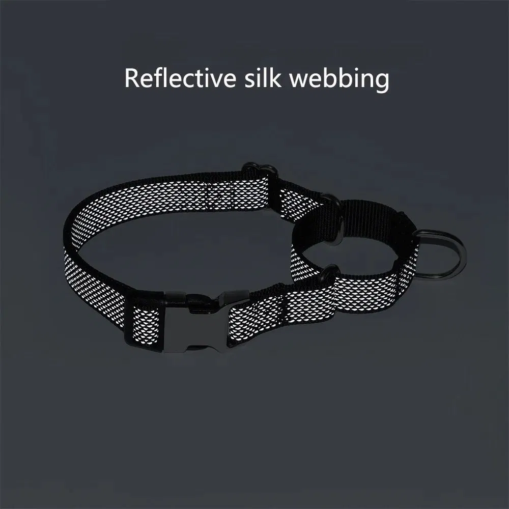 Coleira de Cachorro Refletiva Personalizada em Nylon Anti Impacto para Cães Pequenos, Médios e Grandes, Acessórios para Treinamento de Animais de Estimação
