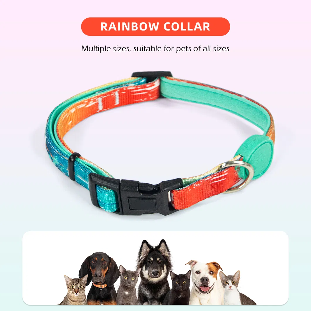 Coleiras para cães respiráveis, retráteis e duráveis, coleira calmante personalizada para cães com fivela de liberação rápida