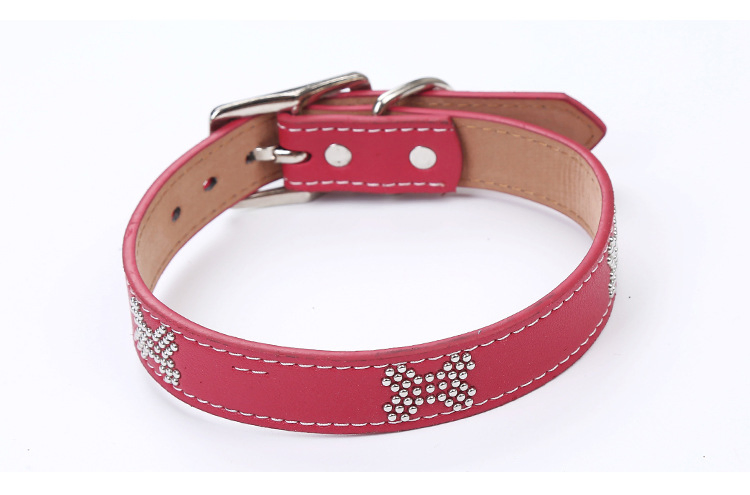 Coleira de Cão F&T Moda Atacado Acessórios para Animais de Estimação Opções de Cores Coleira de Couro Personalizada