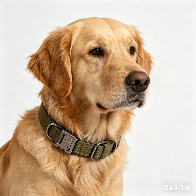 Coleira Tática para Cães com Fivela de Metal Resistente e Alça de Controle