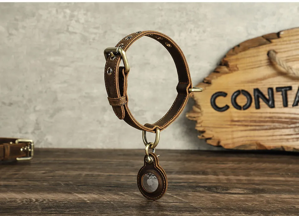 Ga180 Coleira de Cão Personalizada DIY Luxuosa Grande Pequena com Metal para Sublimação, Fivela de GPS, Couro, Tática, Personalizada, Impermeável