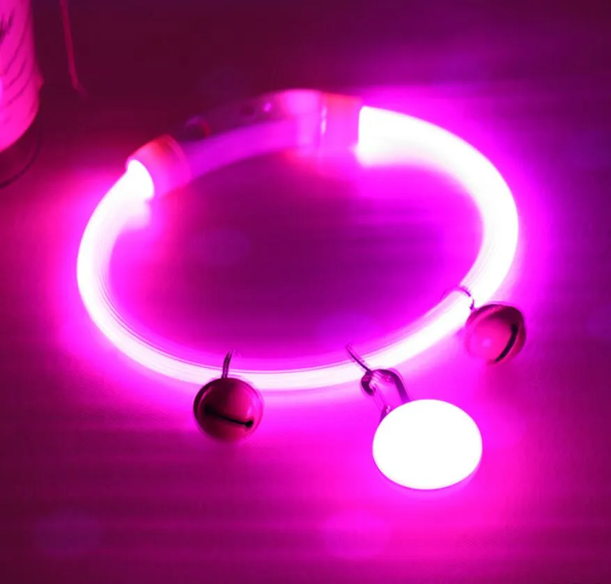 Colar de Cão Personalizado em TPU com LED, Tamanhos P, M e G, Recarregável por USB, Fácil de Cortar