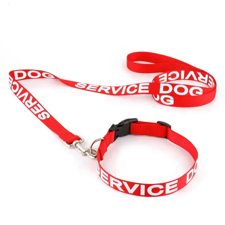 Serviço de Impressão em Seda Personalizada para Coleira de Cão Guia Impressa em Fita de Nylon