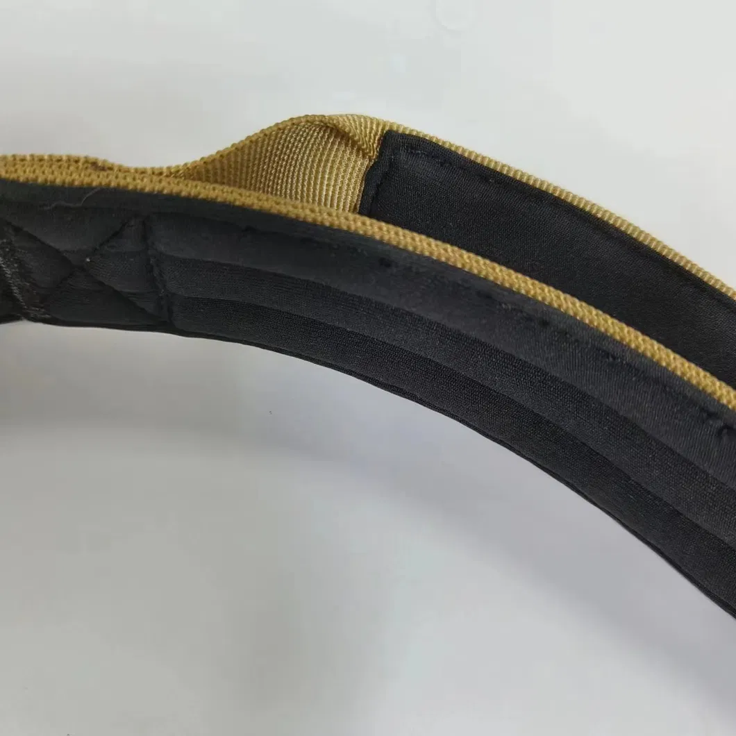 Colar de Cão Tático de Nylon Personalizado em Neoprene com Fecho de Gancho e Laço Refletivo Luxuoso para Animais de Estimação com Fivela de Sapo Dourada