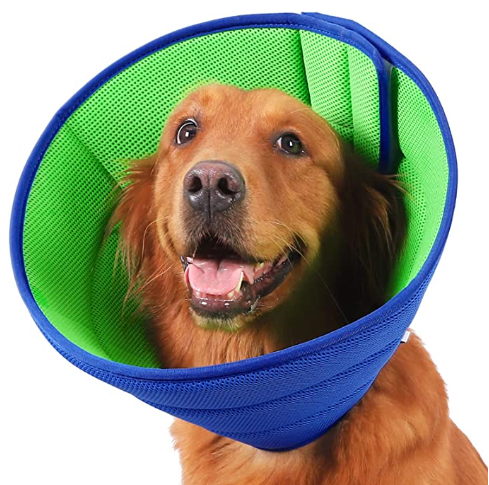 Colar Elizabetano Ajustável para Cães Extra Macio e Respirável