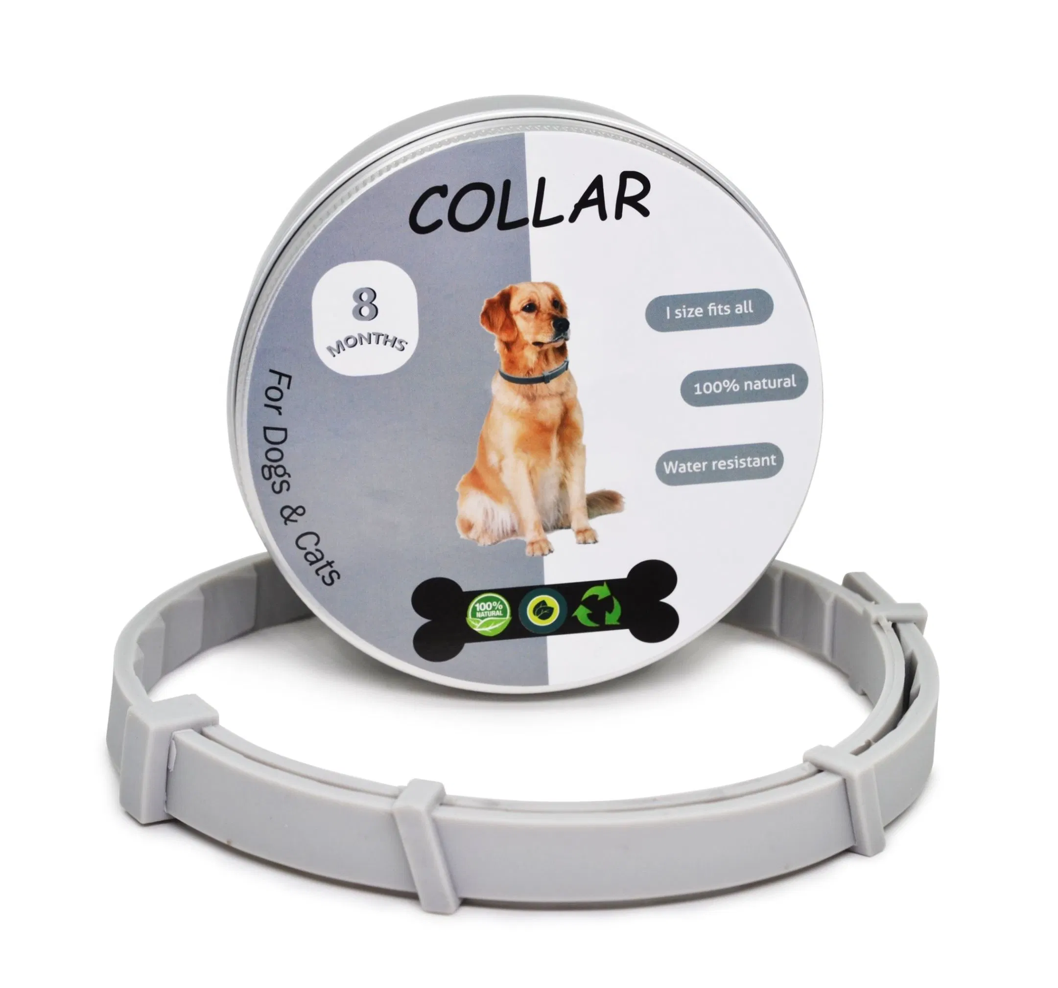 Coleira de Pulgas à Prova d'Água de Silicone Ecológica para Cães e Gatos
