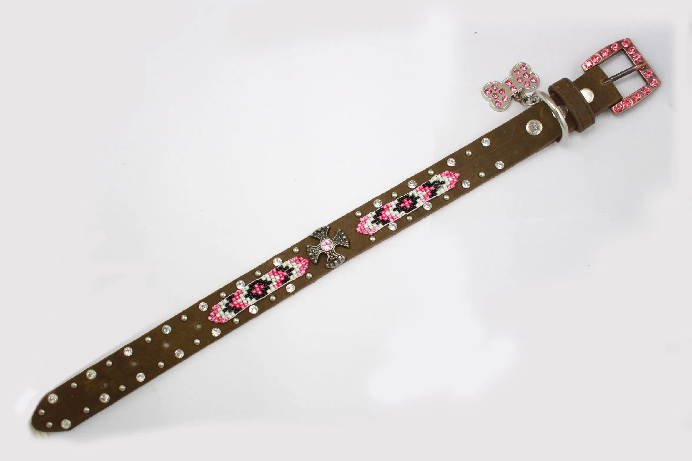 Coleiras Personalizadas de Cabelo de Cavalo Real no Estilo Ocidental para Cães por Atacado
