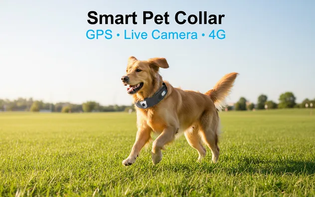 Colar de Rastreador GPS Personalizado para Rastreamento de Animais de Estimação