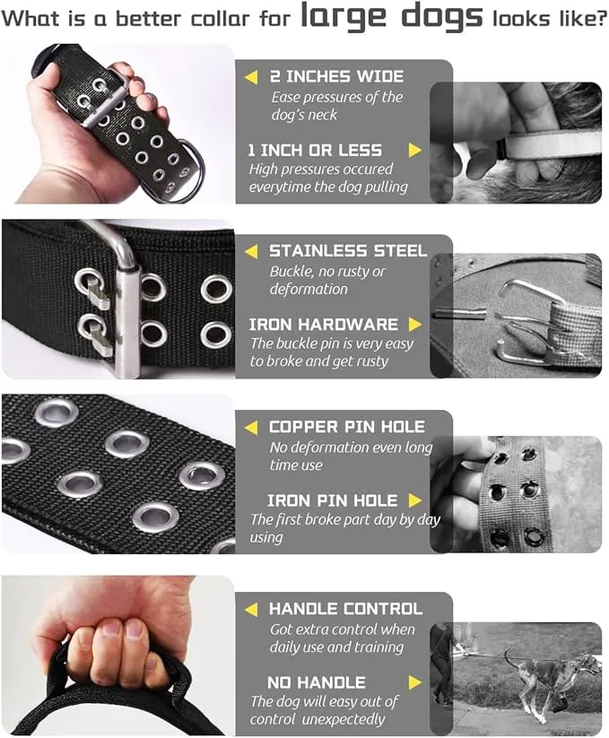 Coleira Grande Ajustável para Cães com Fivela de Metal em Forma de D Coleira Tática China