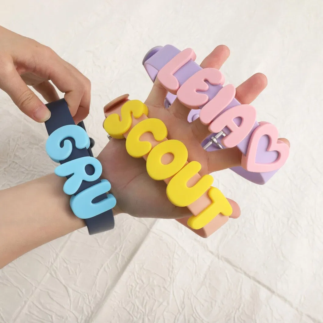 Colar de Silicone Personalizado para Cachorro com Nome, Coleira Pastel para Filhote, Coleira à Prova d'Água para Cães
