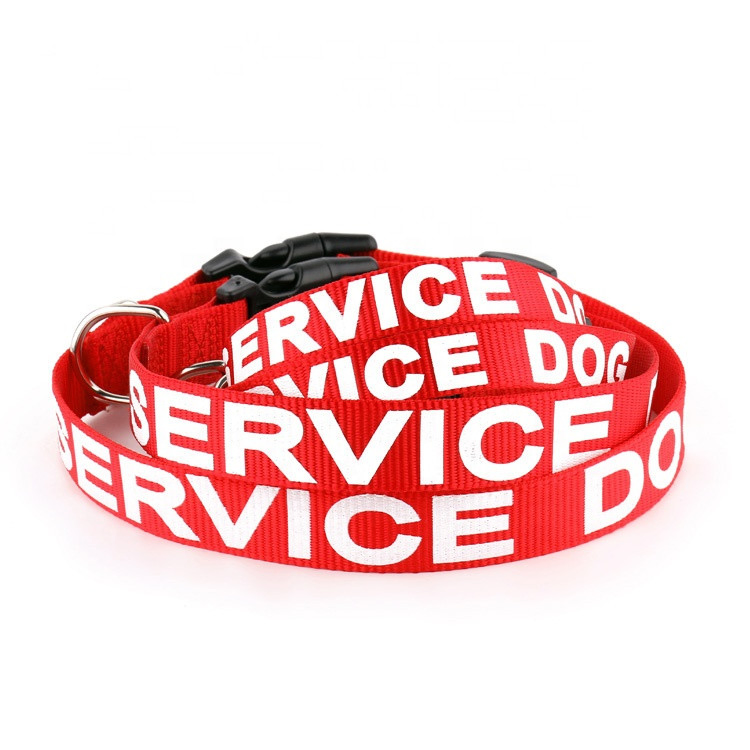 Serviço de Impressão em Seda Personalizada para Coleira de Cão Guia Impressa em Fita de Nylon
