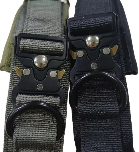 Colar de Cão Tático de Nylon Personalizado em Neoprene com Fecho de Gancho e Laço Refletivo Luxuoso para Animais de Estimação com Fivela de Sapo Dourada
