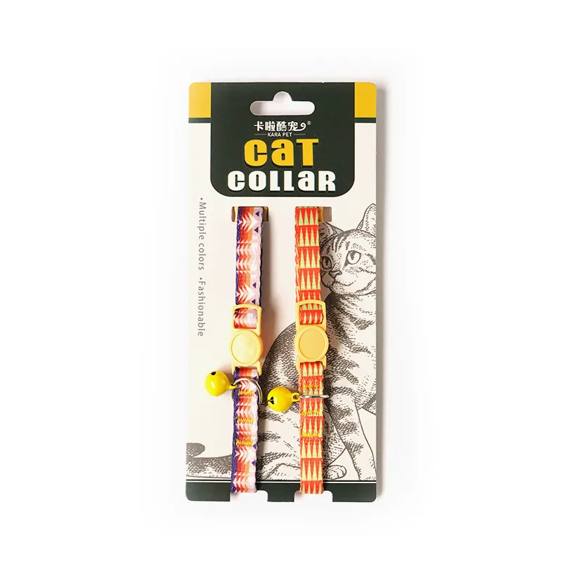 Coleira Personalizada para Gato, Fivela de Segurança Anti Asfixia, Colar Ajustável, Anti Perda para Gatinhos, Decoração com Sino, Coleira para Pescoço