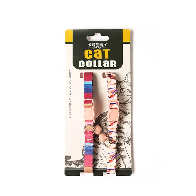 Coleira Personalizada para Gato, Fivela de Segurança Anti Asfixia, Colar Ajustável, Anti Perda para Gatinhos, Decoração com Sino, Coleira para Pescoço