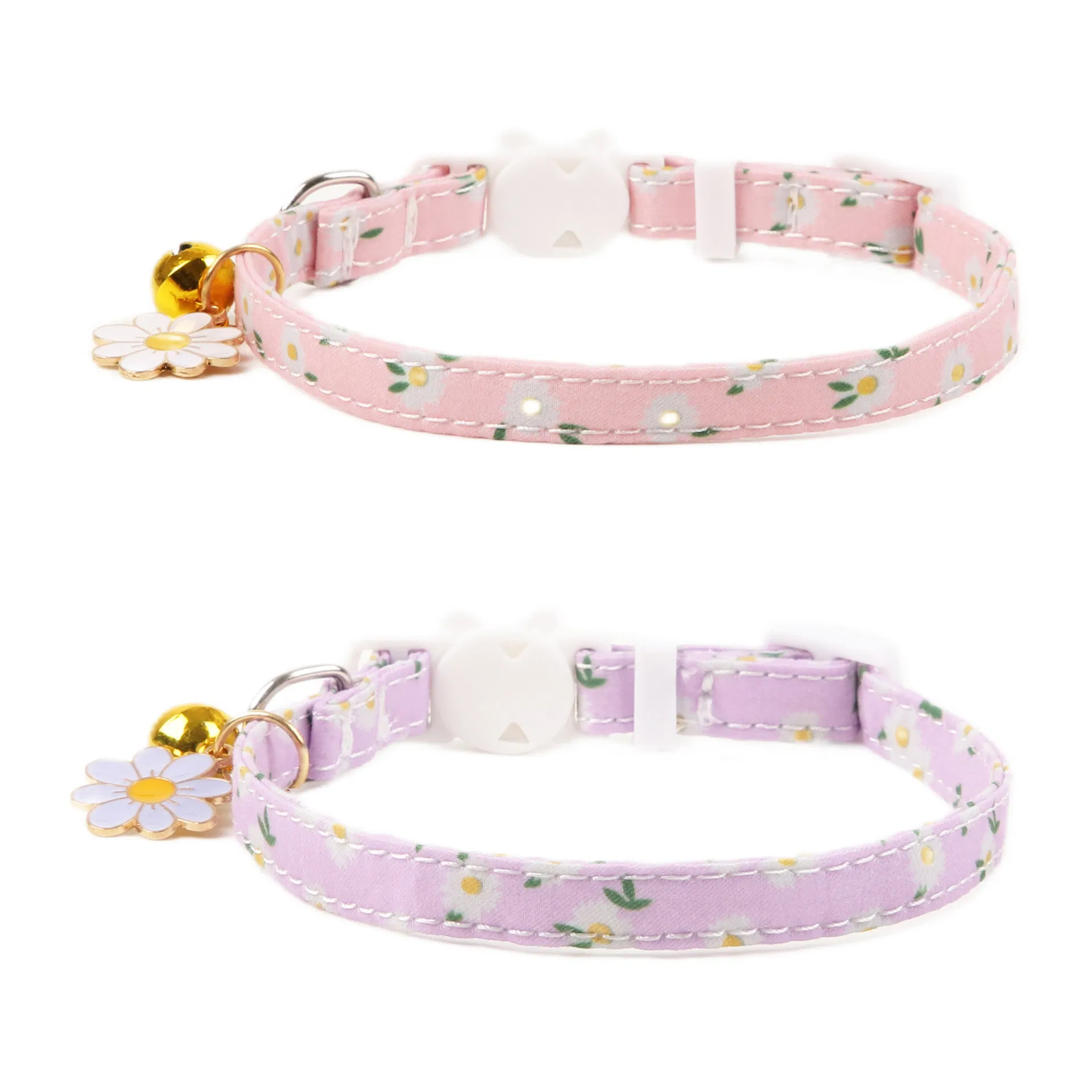 Coleira de Pet Personalizada Feita à Mão Durável Ajustável Personalizada Macia Retrátil com Fivela de Liberação para Animais de Estimação