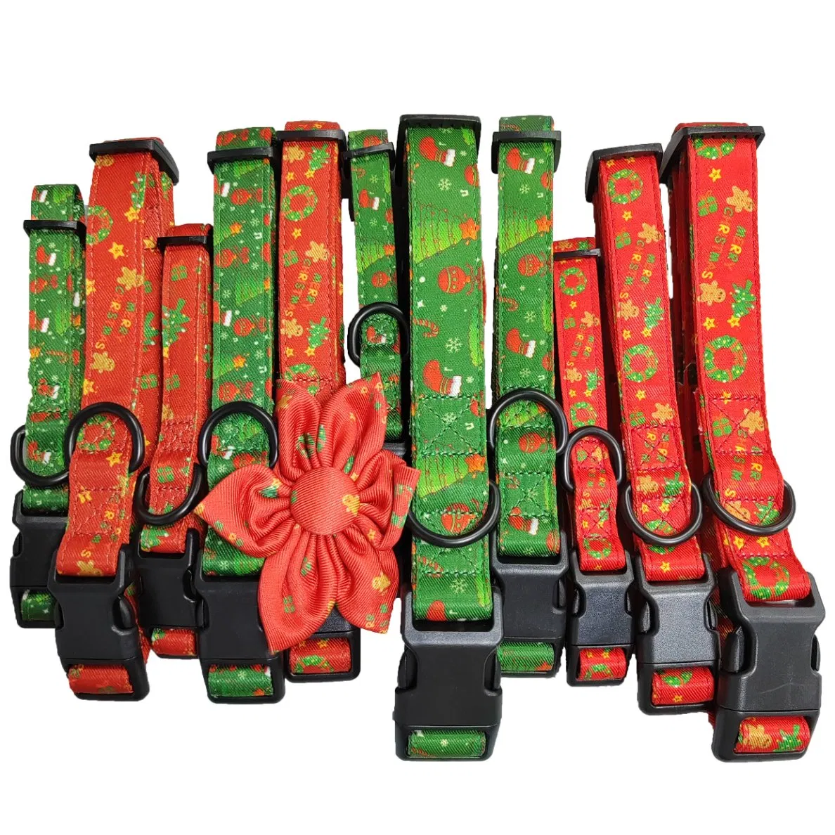 Amostra Grátis Coleira de Natal para Cães Impressão por Sublimação Halloween Coleira Personalizada para Animais de Estimação Cães Gatos Flor Casamento Ano Novo Coleiras para Animais de Estimação