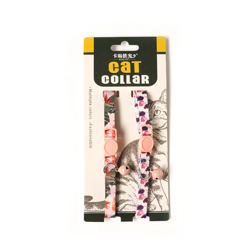 Coleira Personalizada para Gato, Fivela de Segurança Anti Asfixia, Colar Ajustável, Anti Perda para Gatinhos, Decoração com Sino, Coleira para Pescoço