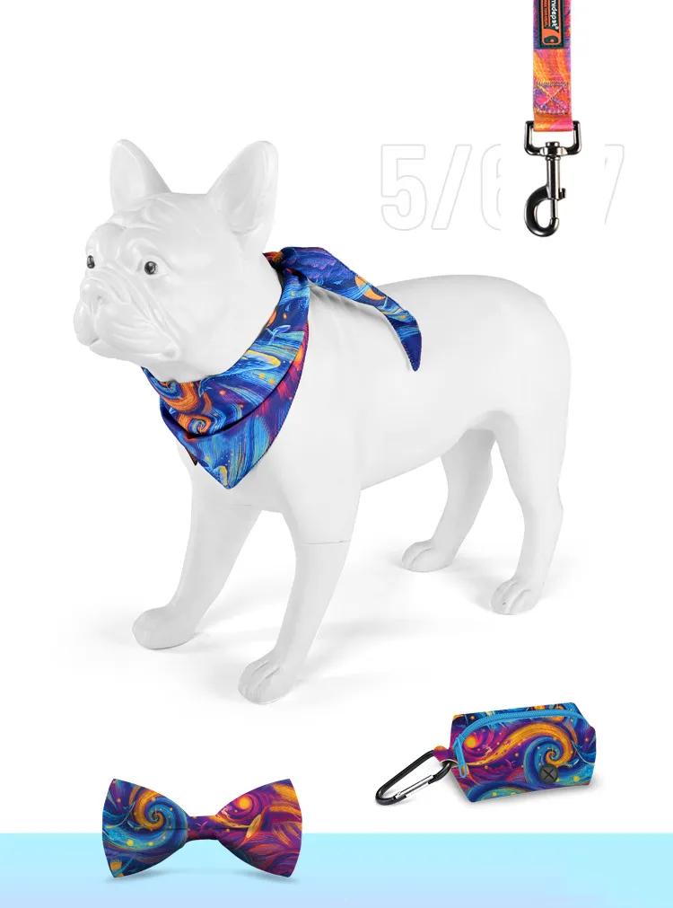 Conjunto de Coleira, Guia e Arnês para Cachorro Sem Puxar Acessórios Personalizados para Cães