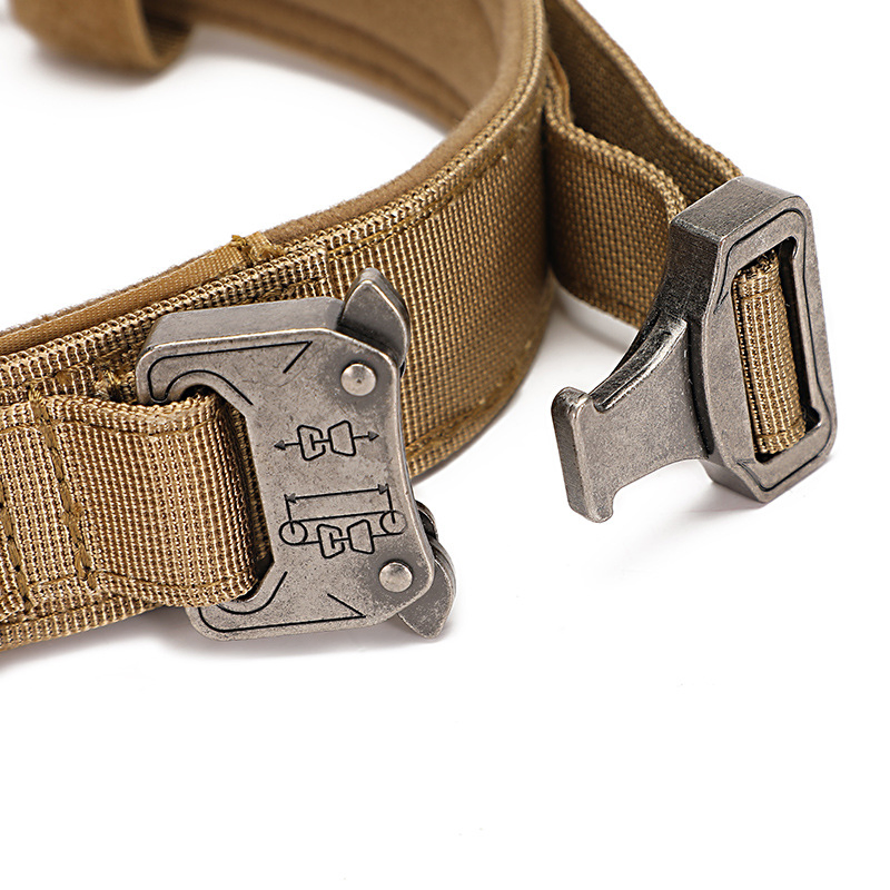 Coleiras para Pets Hanyang Último Design Coleiras Táticas para Treinamento Coleiras para Pets Resistentes com Fecho de Liga de Zinco e Cabo Confortável