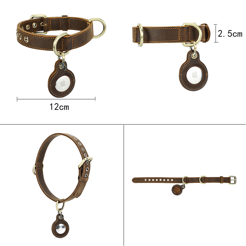 Ga180 Coleira de Cão Personalizada DIY Luxuosa Grande Pequena com Metal para Sublimação, Fivela de GPS, Couro, Tática, Personalizada, Impermeável