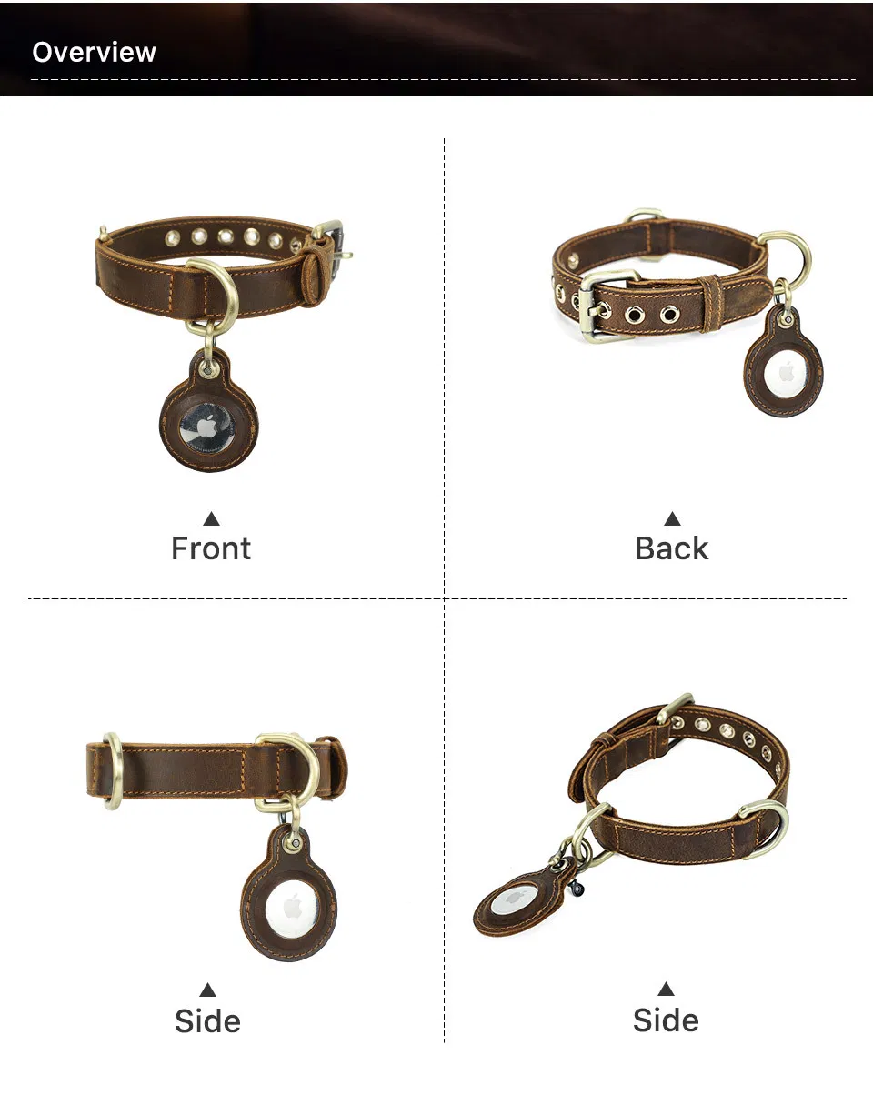 Ga180 Coleira de Cão Personalizada DIY Luxuosa Grande Pequena com Metal para Sublimação, Fivela de GPS, Couro, Tática, Personalizada, Impermeável