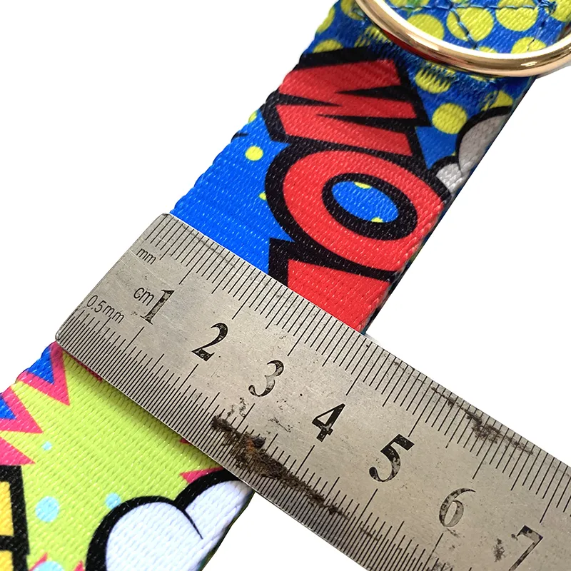 Coleira de Cachorro Personalizada em Poliéster Ajustável de Alta Resistência 38 mm com Logo Personalizado e Fivela de Liga