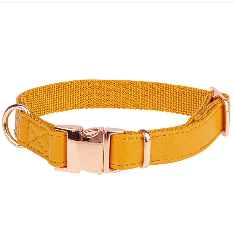 Produtos para animais de estimação OEM/ODM Coleira de cachorro de couro microfibra ajustável com cor opcional