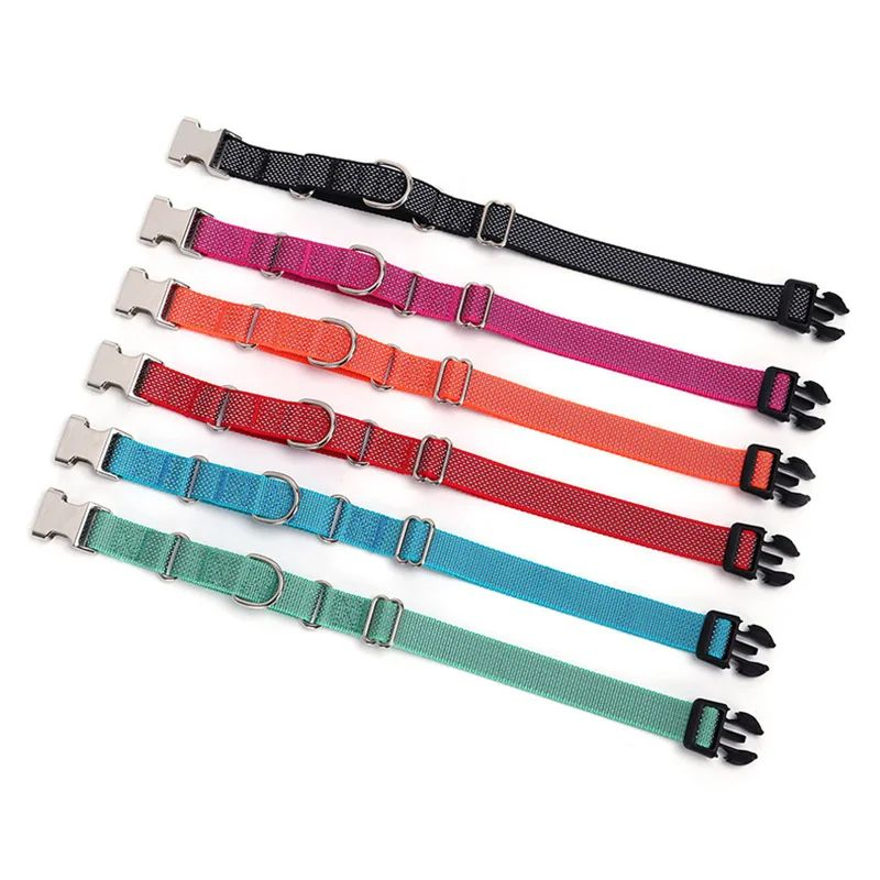 Coleira de Cachorro Refletiva Personalizada em Nylon Anti Impacto para Cães Pequenos, Médios e Grandes, Acessórios para Treinamento de Animais de Estimação