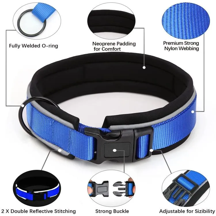 Coleira Refletiva de Neoprene para Cães
