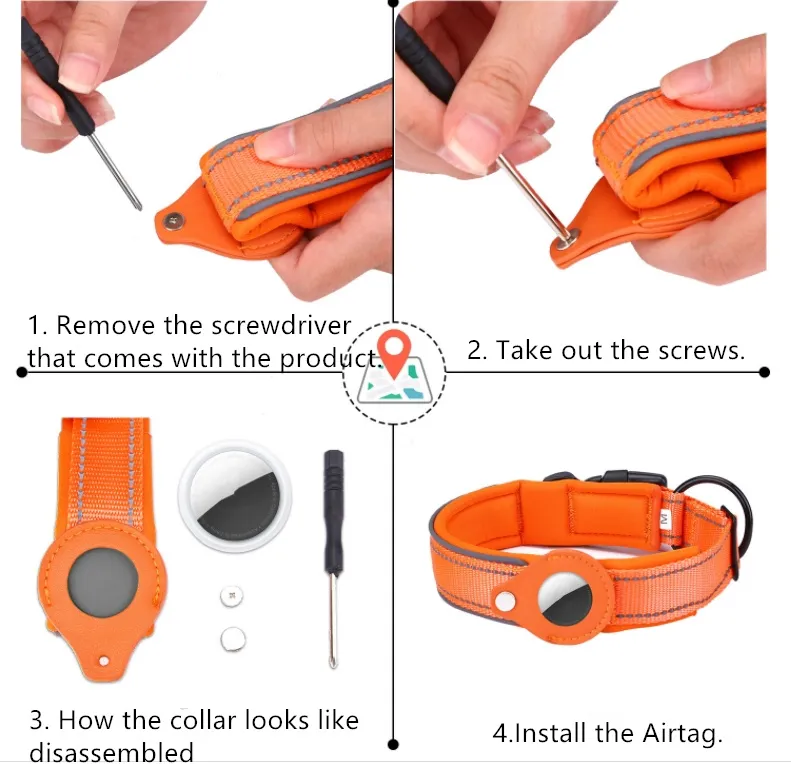 Colar Impermeável com Airtag