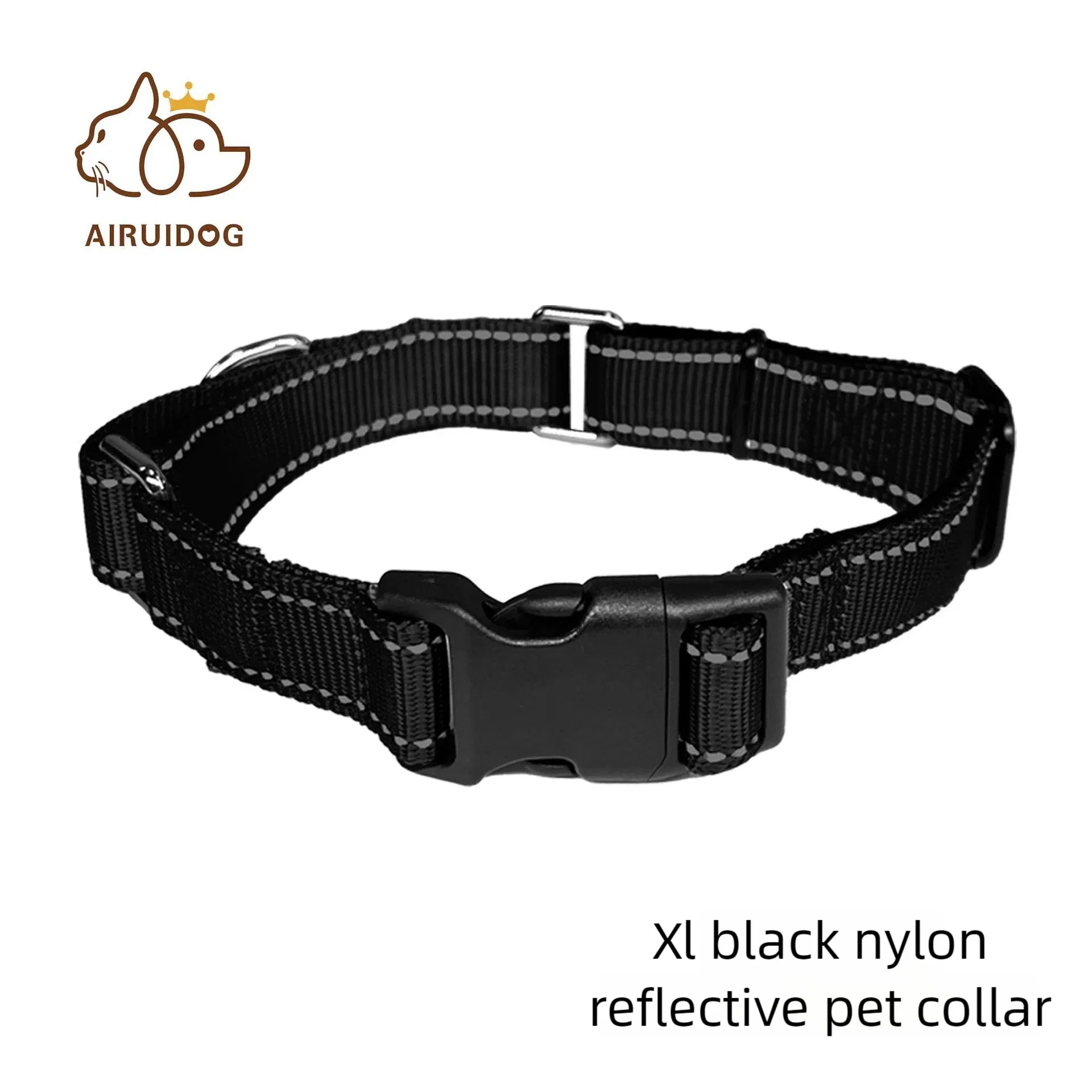 Coleira de Cão Clássica Personalizada Barata de Nylon com Fivela de Fabricante de Produtos para Animais de Estimação com Fitas Personalizadas Sólidas para Passear o Cão