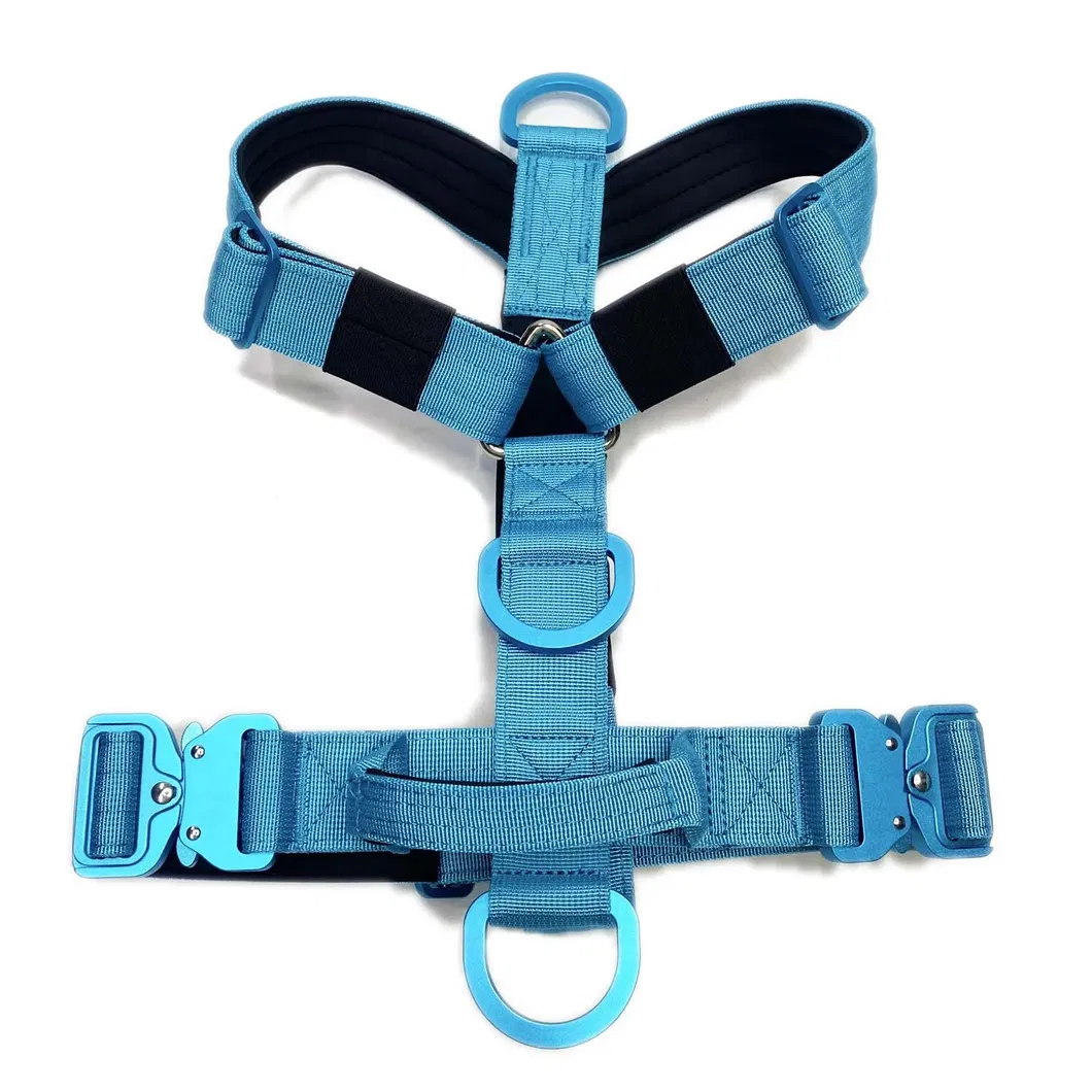 Conjunto de Coleira e Peitoral Tático Personalizado de Alta Qualidade para Cães