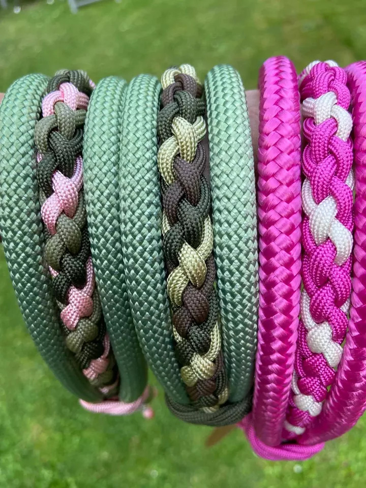 Nova Coleira de Gato e Cachorro em Paracord Trançado com Liberação Rápida para Treinamento de Escalada Feita à Mão