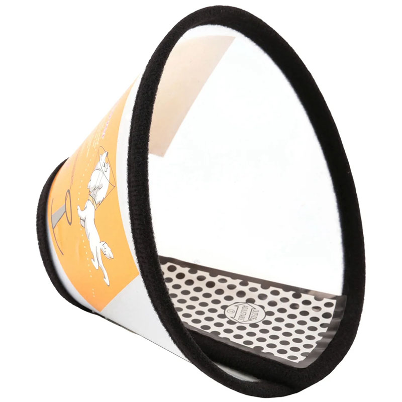 Colar Elizabethano de Plástico para Animais de Estimação, Cone de Recuperação Durável e Transparente, Colar Protetor Ajustável para Cães e Gatos