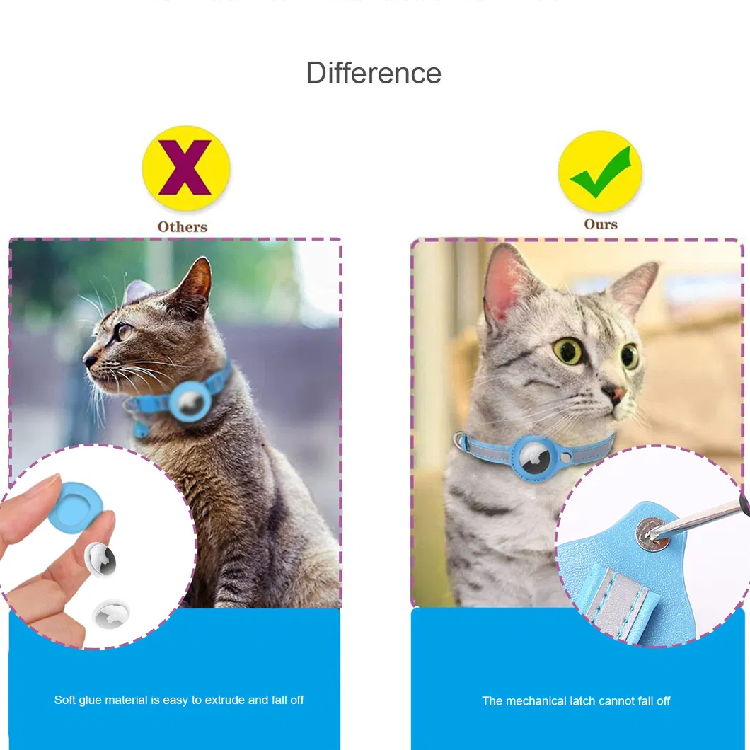 Rastreadores de GPS para cães da Apple, colar anti-perda para gatos, sino, colar refletivo