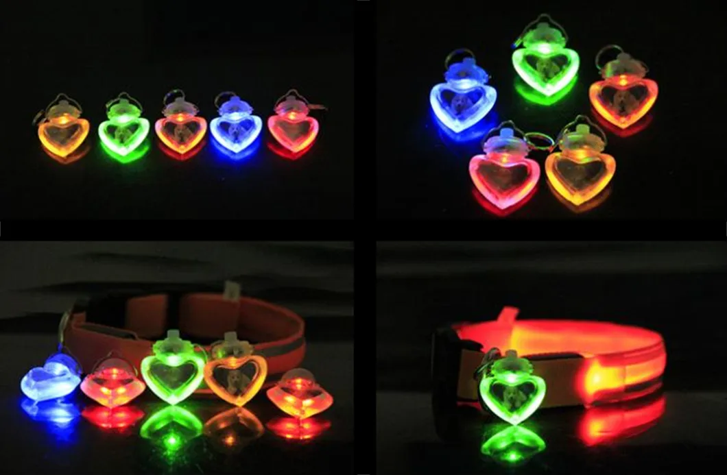 LED Heart Flash Pet Pendant 2