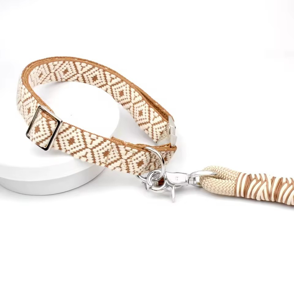 Bohemian Style Dog Collar New Pet Collar for Small Medium and Large Dogs Jacquard Accepts Customization Pet Supplies