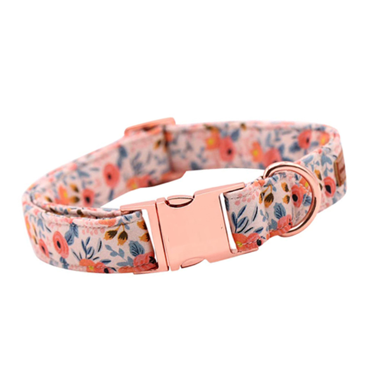 Hot Sale Luxury Dog Collar and Leash Set Wholesale Floral Nylon Personalized Dog Collar Custom/Pet Collar